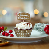 Tala Christmas Cupcake Cases and Toppers - Gold