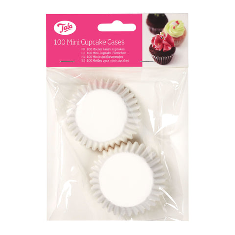 Tala Mini Cupcake Cases 9cm white - pack of 100