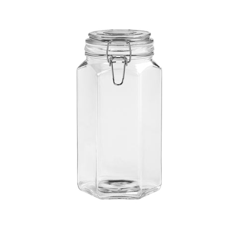 Hexagonal Glass Storage Jars