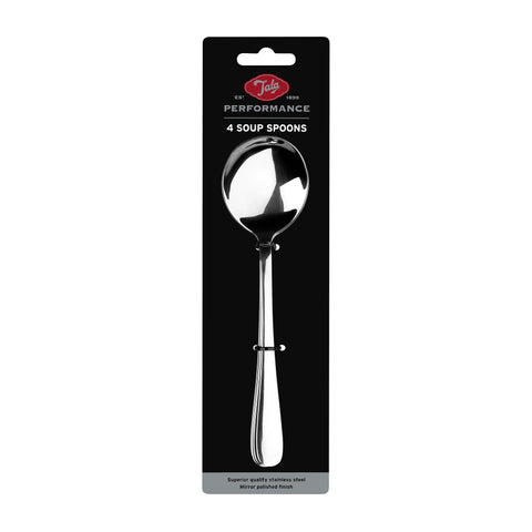Tala Performance Stainless Steel Set of 4 Soup Spoons