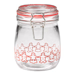 Tala 750ml Gingerbread Glass Jar with stainless steel clip and red silicone seal