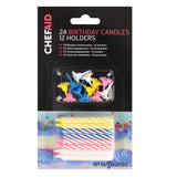 Chef Aid 24 Birthday Candles And 12 Holders