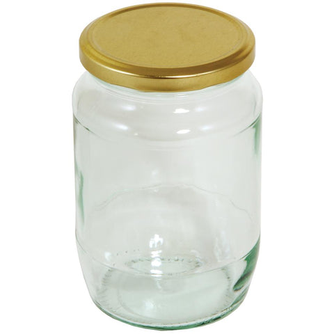 Tala 900 g Round Pickling Jar with Gold Screw Top Lid