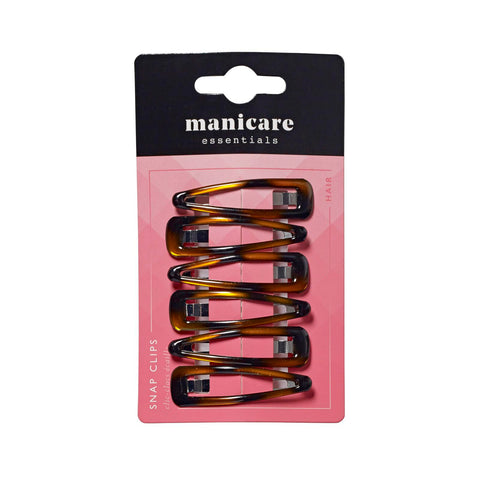Manicare - 6 Tortoise Shell Snap Clips