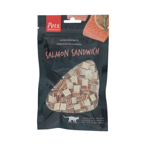Pets Unlimited Salmon Sandwich Cat Treats 50g