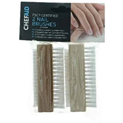 Chef Aid FSC Wooden Nail Brush 2 Pack