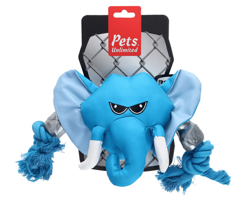 Ruff and Tuff 202134 Canvas  Rope & TPR Rubber Toy - Elephant Head
