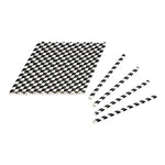 Tala 24 Black / White Striped Paper
Straws